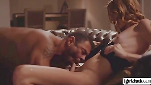 Hot stepdada in a hot lingerie gets her asshole drilled