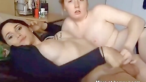 Blonde brunette slut with a nice ass gives a big titty and rimjob