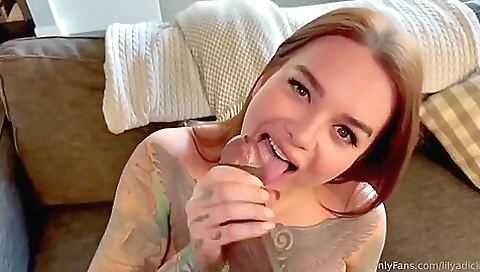 Busty brunette with a tattooed ass and huge tits fucks her man