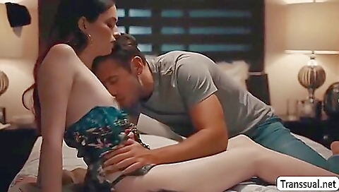 Busty shemale babe gets fucked by step fantasy guy