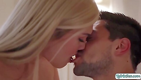 The dude is fucking his hot blonde girl in a hardcore anal sex