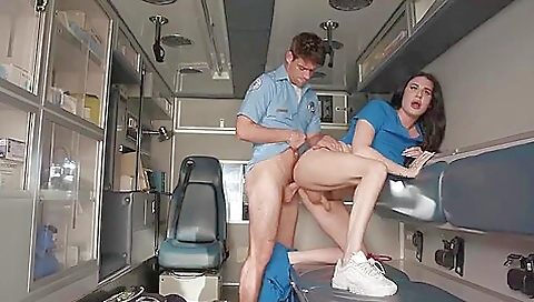 Transsexual nurse has a nice round ass and a big cock